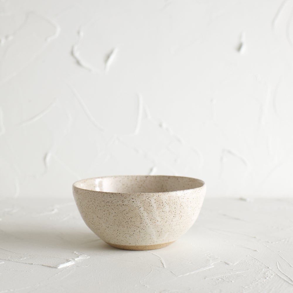 Cream speckled Bowl 6