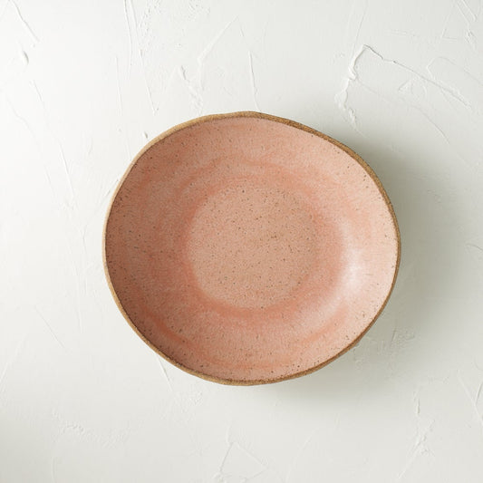 Rosie Dark Pink Freckled Serving Bowl 2