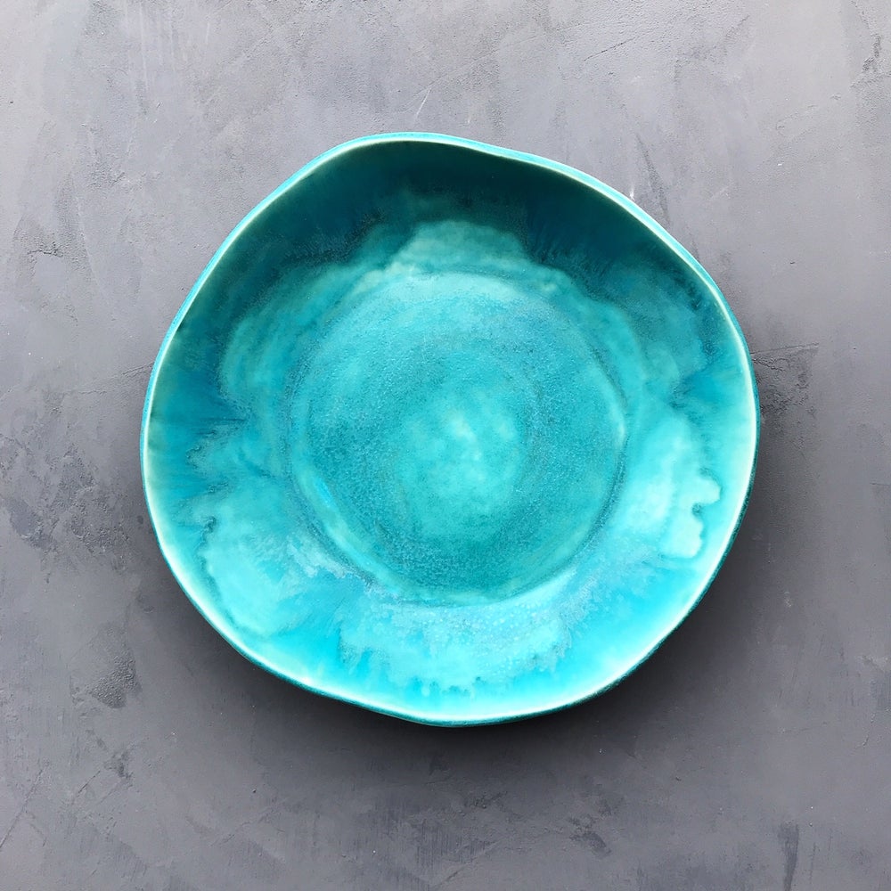 Turquoise Flower organic Bowl